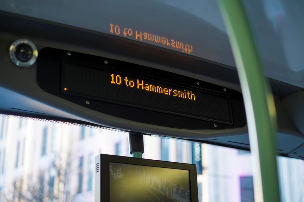 London bus display 'To Hammersmith'