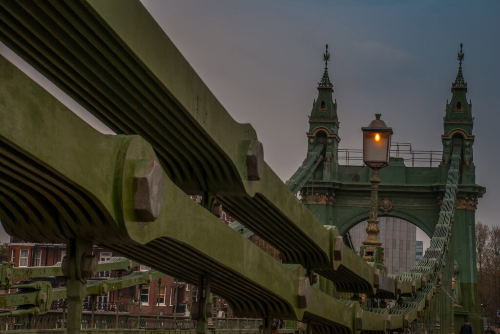 The iconic Hammersmith Bridge