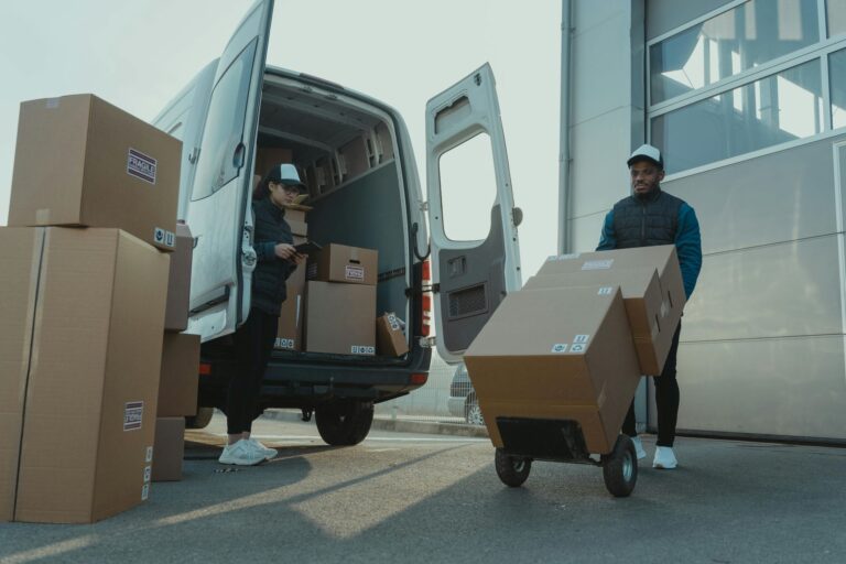 The office movers during an office move.