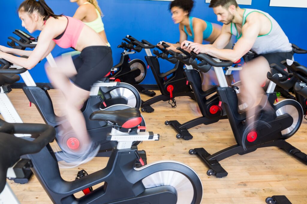 People in a spin class