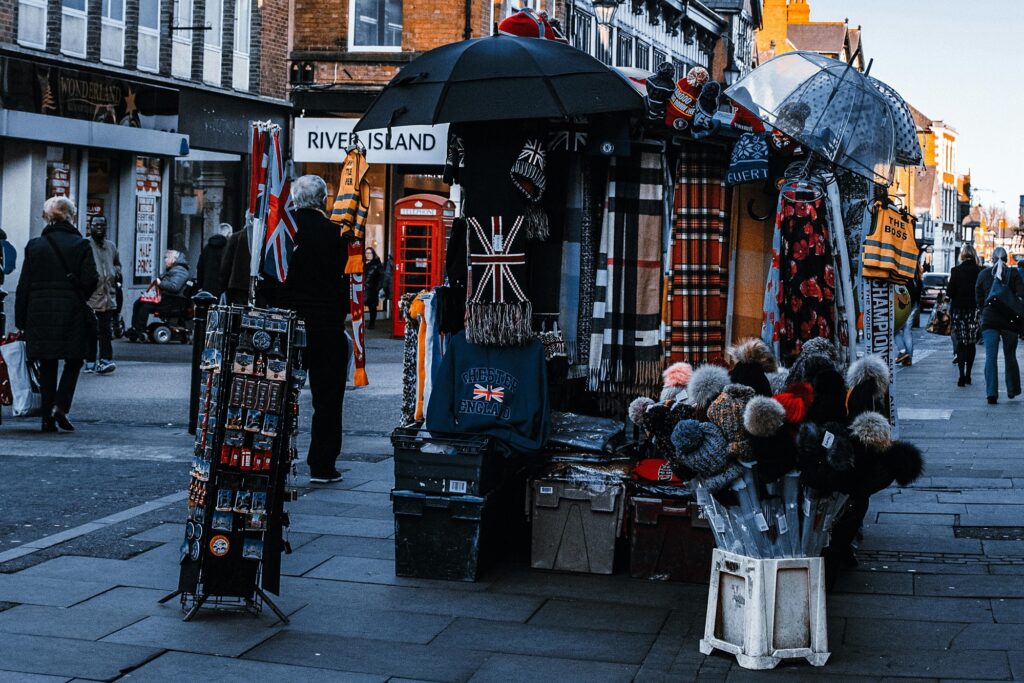 A small stall selling various items