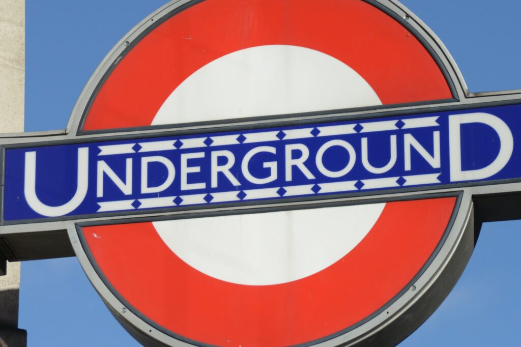 The Underground sign in Hammersmith